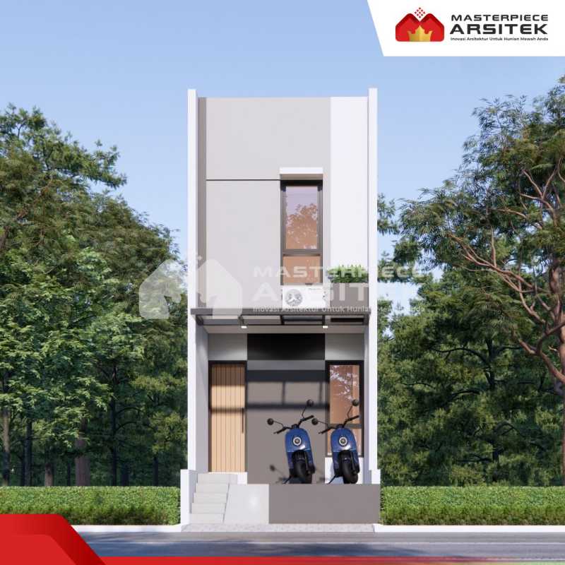 Rumah Kotak 2 Lantai Gaya Industrial