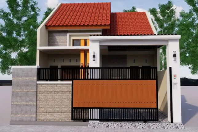 Desain rumah 8x9 3 kamar tidur