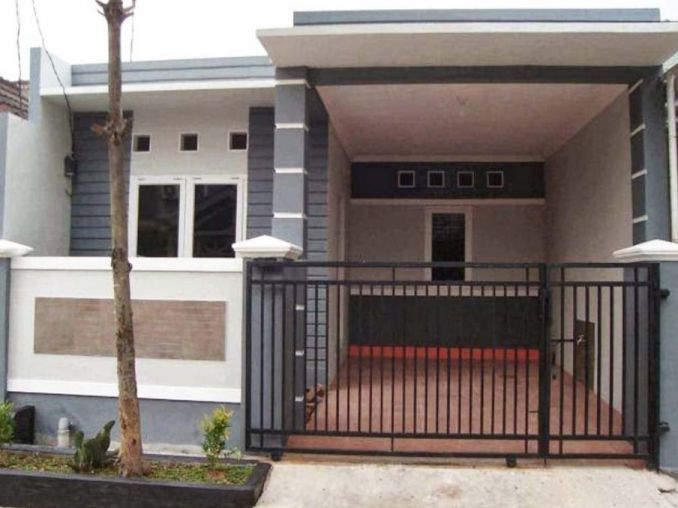 Garasi samping rumah sederhana