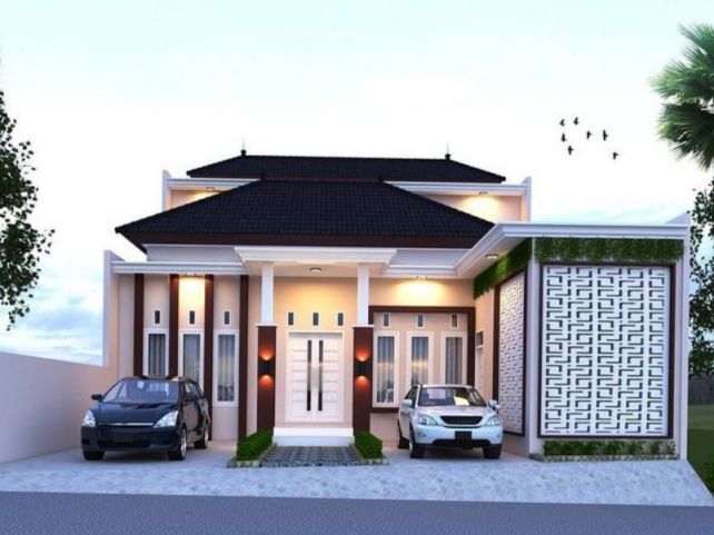 Tampak Depan Rumah Lebar 8 Meter 1 Lantai