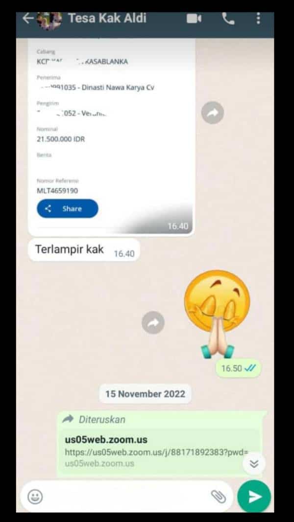 Testimoni bukti transfer 24