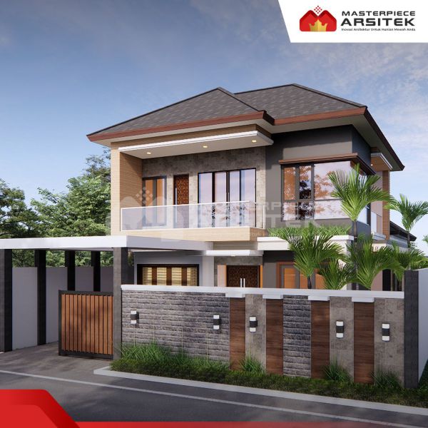 pagar rumah tropis modern