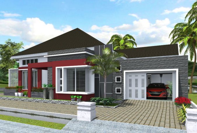 desain rumah 6x10 memanjang ke samping terbaru