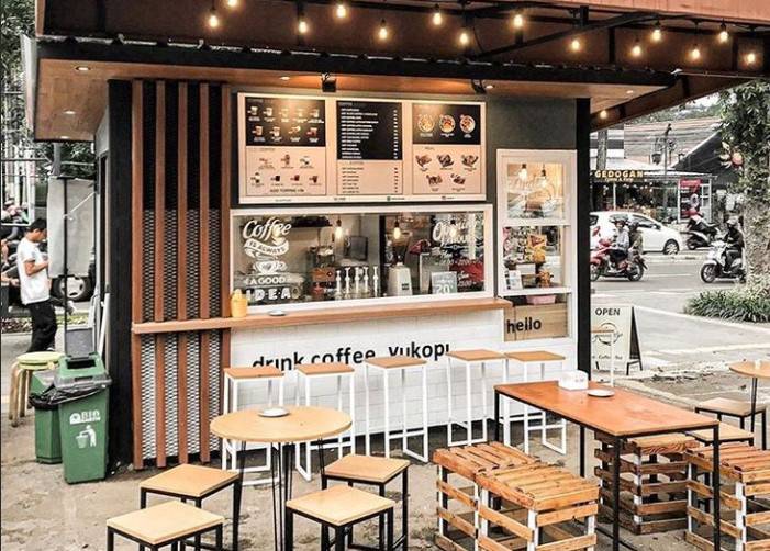 cafe minimalis depan rumah