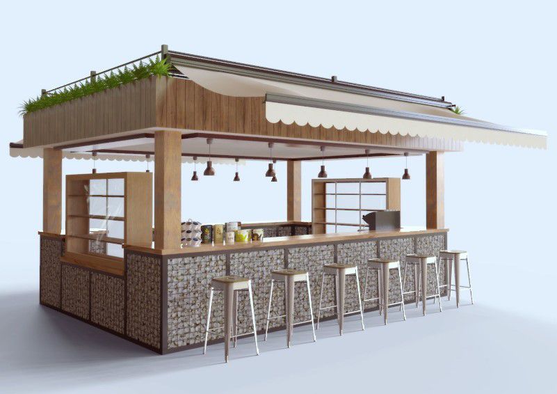 tampak depan cafe minimalis