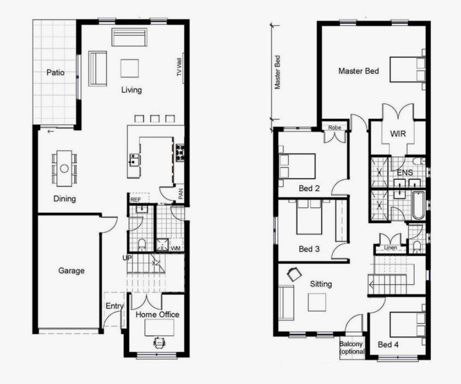 denah rumah 6x10 meter 2 lantai