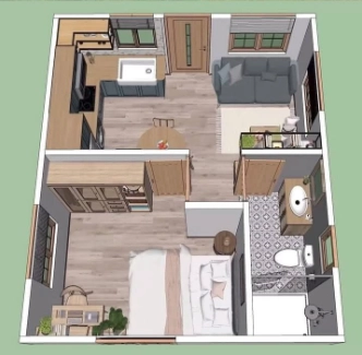 denah rumah mini yang terbatas