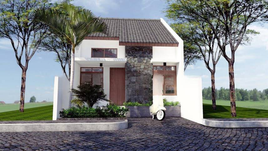 Rumah Minimalis Ukuran 6x8 Tampak Depan