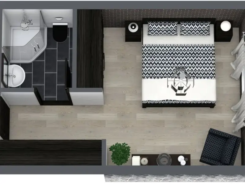 denah kamar 3x3