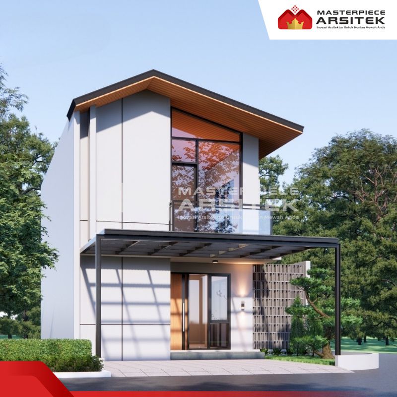 Rumah Minimalis Modern dengan Jendela Kaca Sudut (Corner Window)