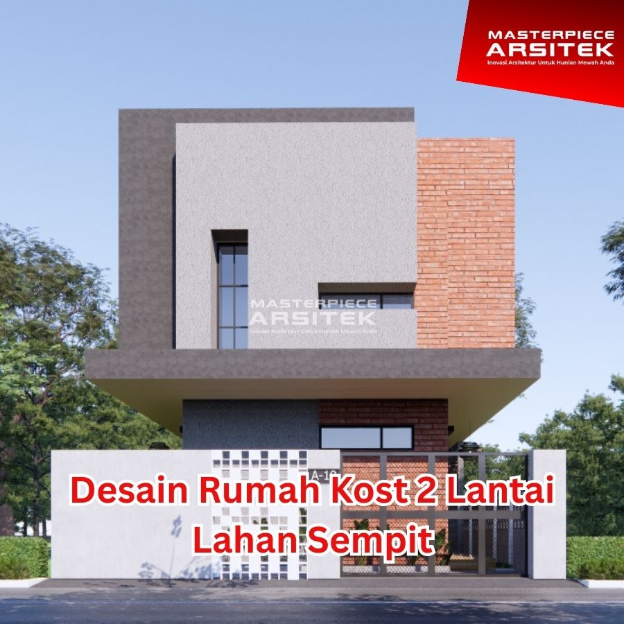 desain rumah kost 2 lantai lahan sempit