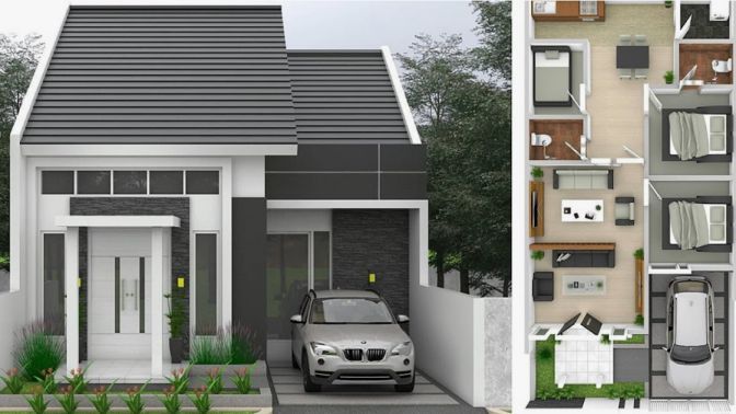 Desain Rumah Minimalis 3 Kamar Tampak Depan