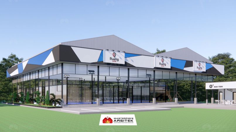 Desain lapangan padel outdoor