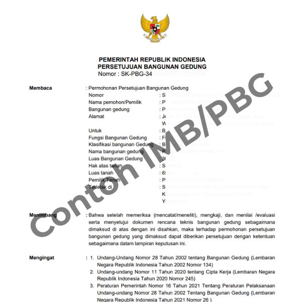 contoh pbg imb