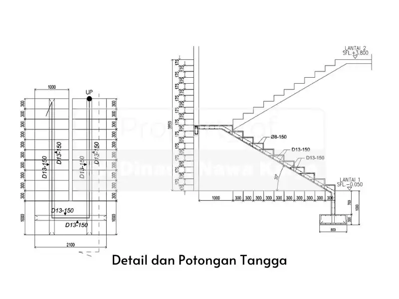 Gambar Kerja-Detail-dan-Potongan-Tangga