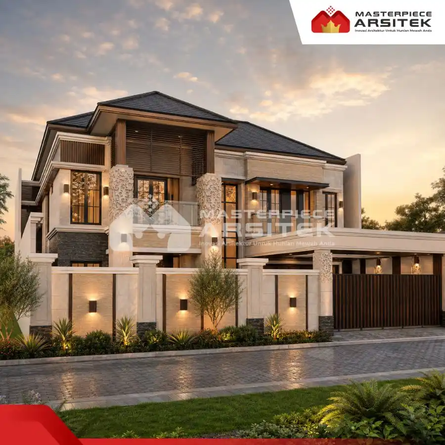 Desain rumah mewah 2 lantai modern